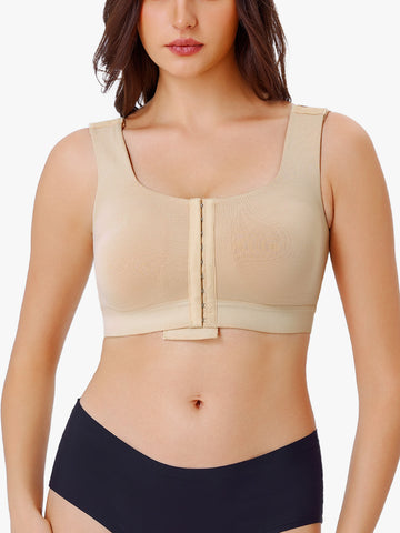 Skin-Friendly Post Surgical Compression Bra Adjustable Mastectomy Bra
